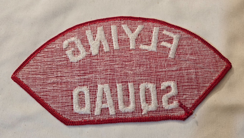 US Navy Flying Squad Damage Control Engineering Red Hat Ball Cap Patch