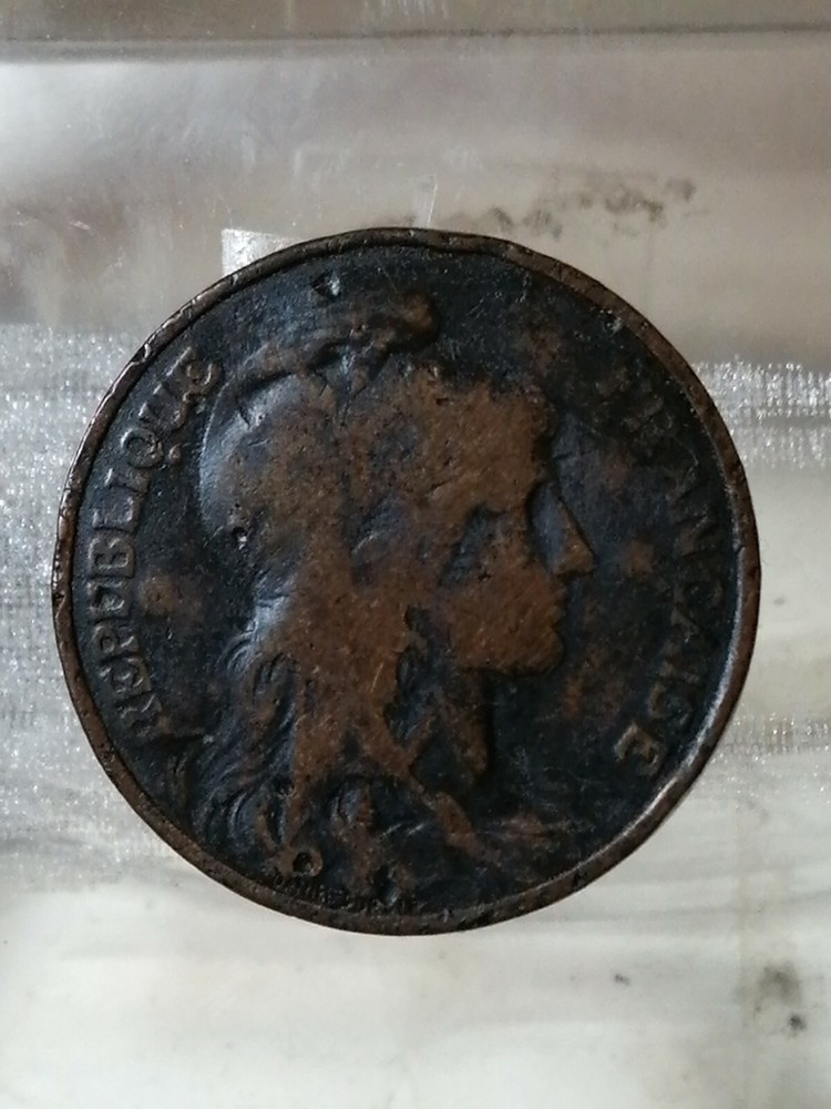 REPUBBLICA FRANCESE 5 CENTIMES 1917 DUPUIS BRONZO