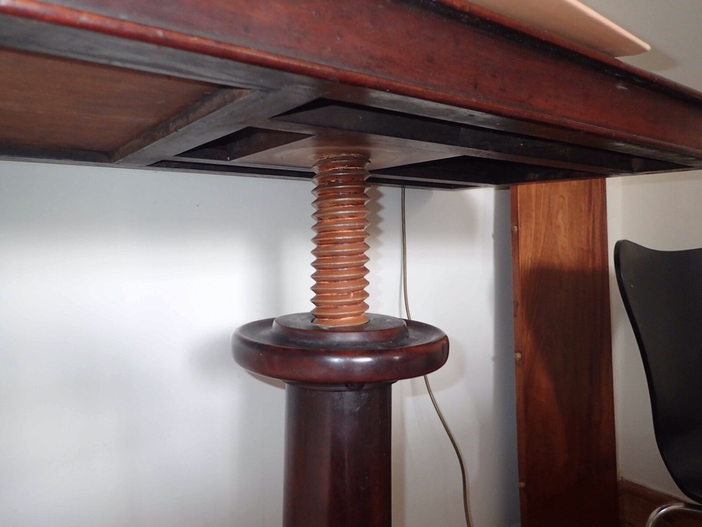 Antique Mahogany Extending (height) Double sided Reading table