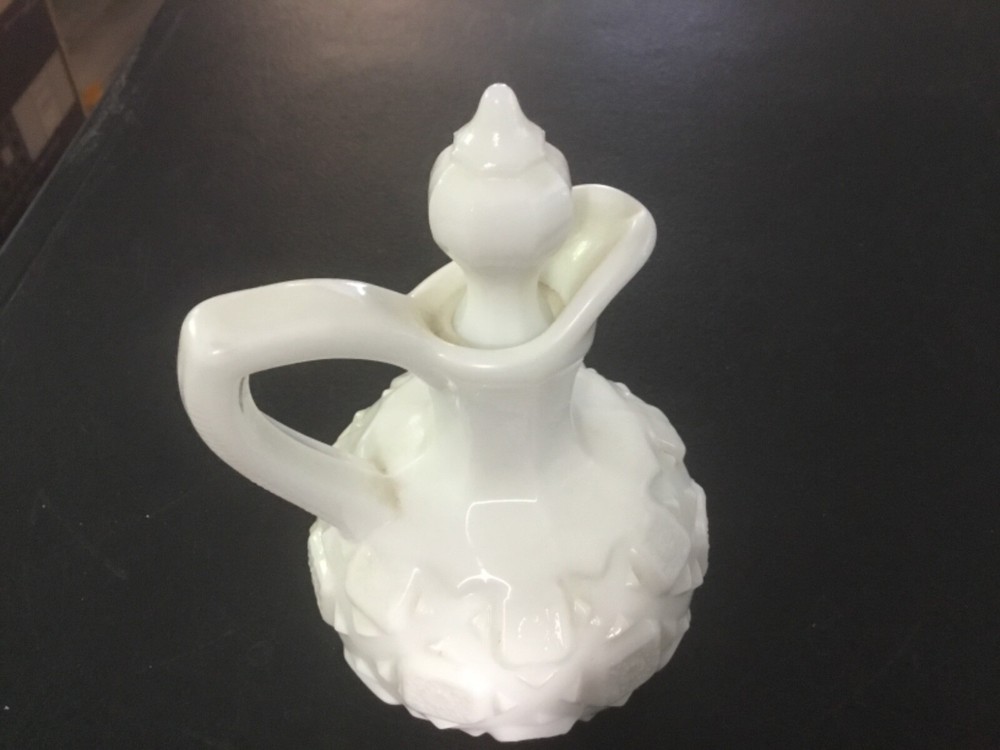 White Milk Glass Cruet