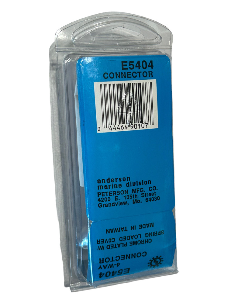 Trailer Light Connector 4-Way - Chrome Plated w/ Spring Loaded Cover E5404