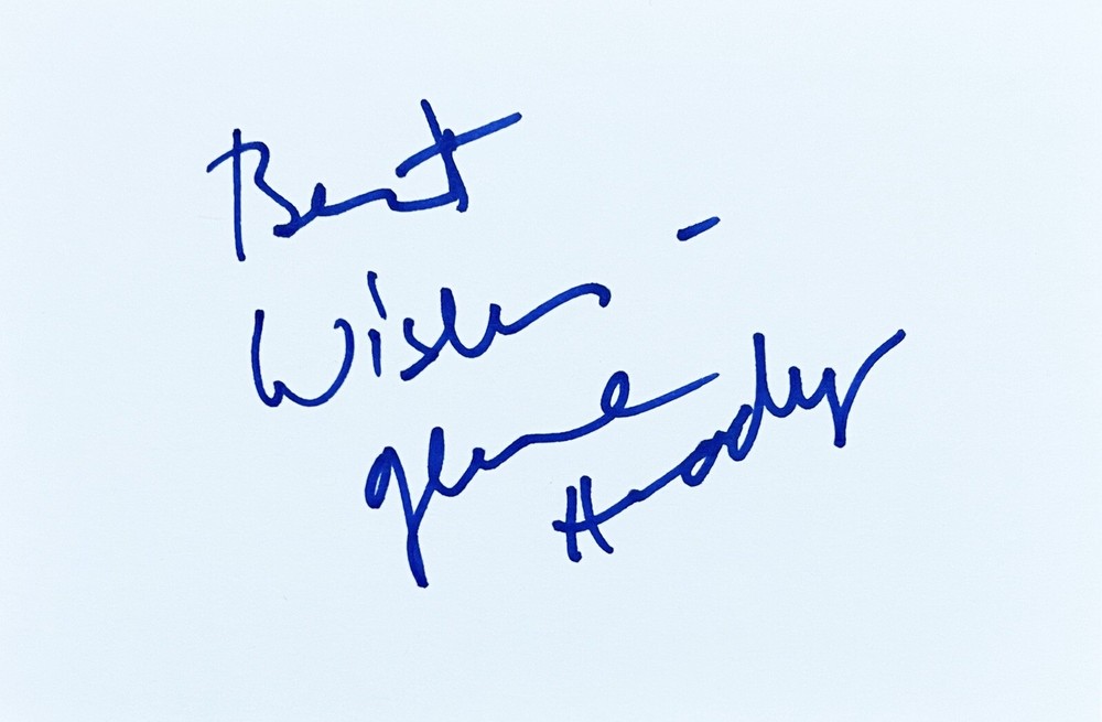 Glenne Headly Signed In Person 4x6 Index Card In Top Loader - Authentic