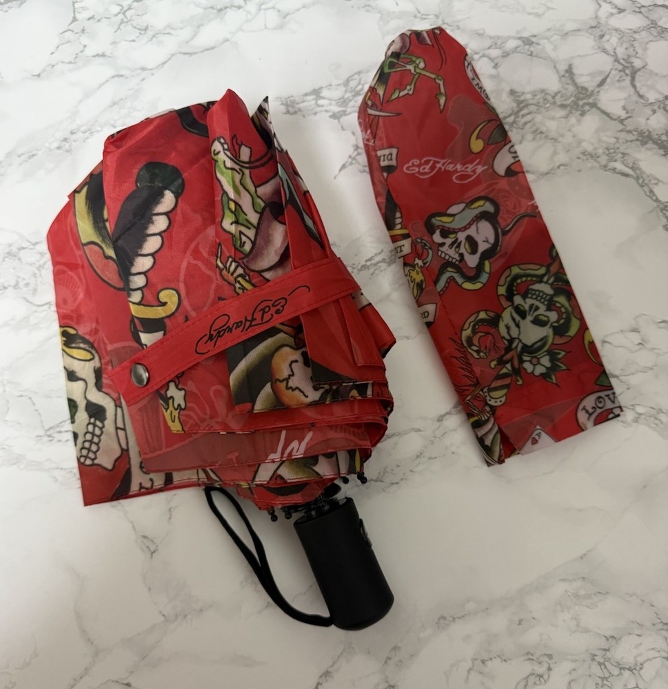 Ed Hardy Red Skull Umbrella