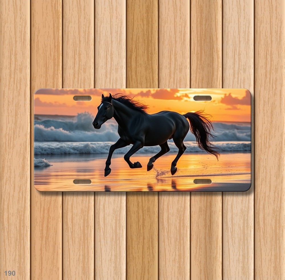 Mustang Horse License Plate Personalized Dynamic Horse Image Gift Idea