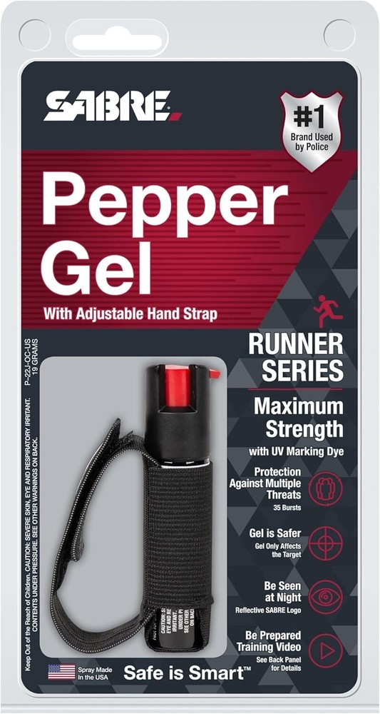 Runner Pepper Gel - Maximum Strength OC Spray with Reflective Hand Strap