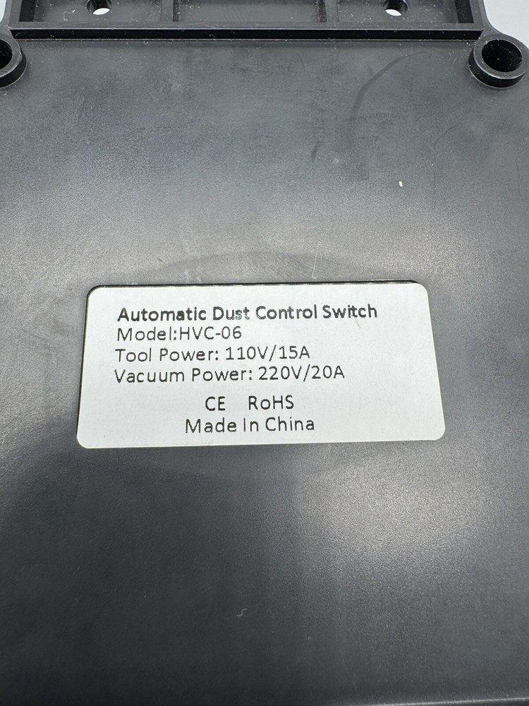 Automatic Dust Control Switch Model:HVC-06 Tool Power: 110V/15A