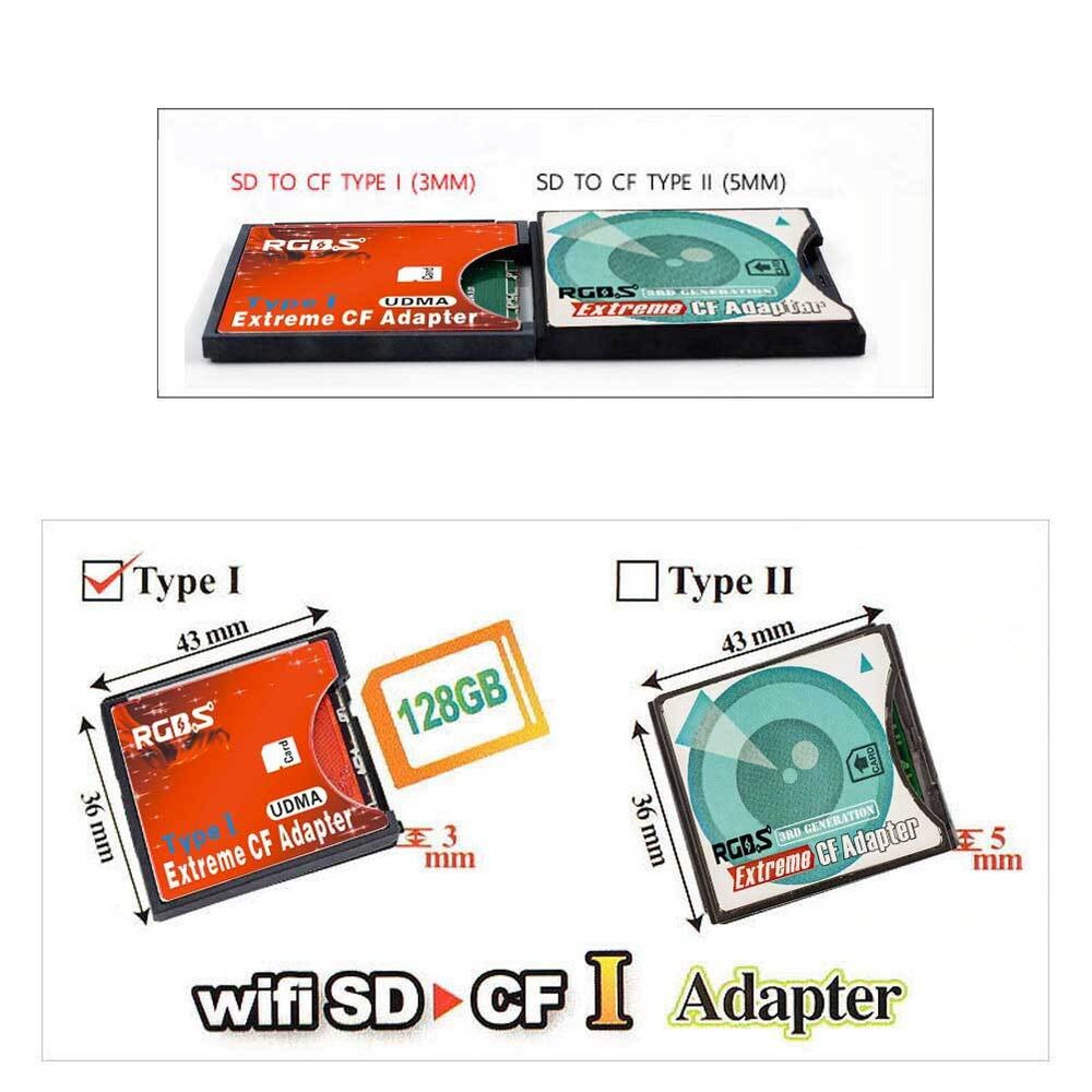 SDXC SDHC SD MMC to CF Extreme Compact Flash Memory Card Reader Adapter Type I