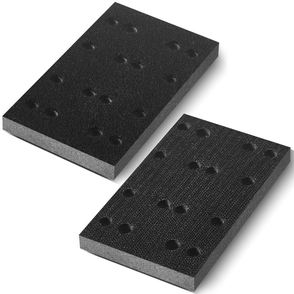 Dimsile 2 Pcs Soft Black Foam Sanding Pads Interface Sander Backing Pad