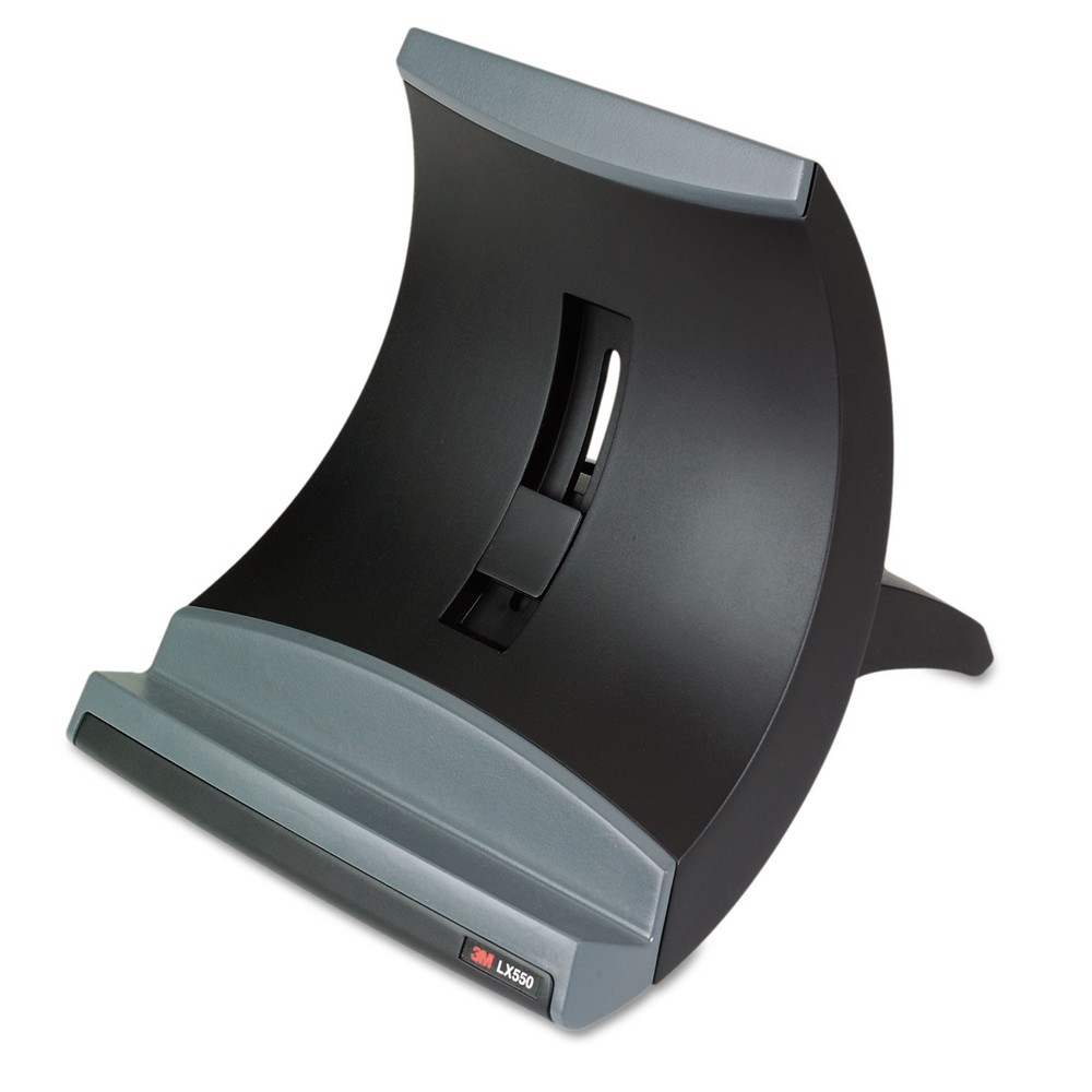 3M Vertical Notebook Computer Riser, Cable Management, 9x12x6 1/2 - 9 1/2, Blac