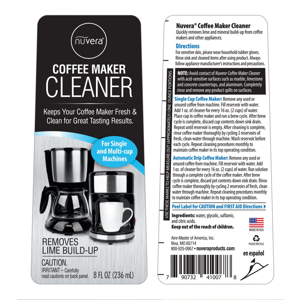 Coffee Makers cleaner Descaling Solution for All Single Cup Standard