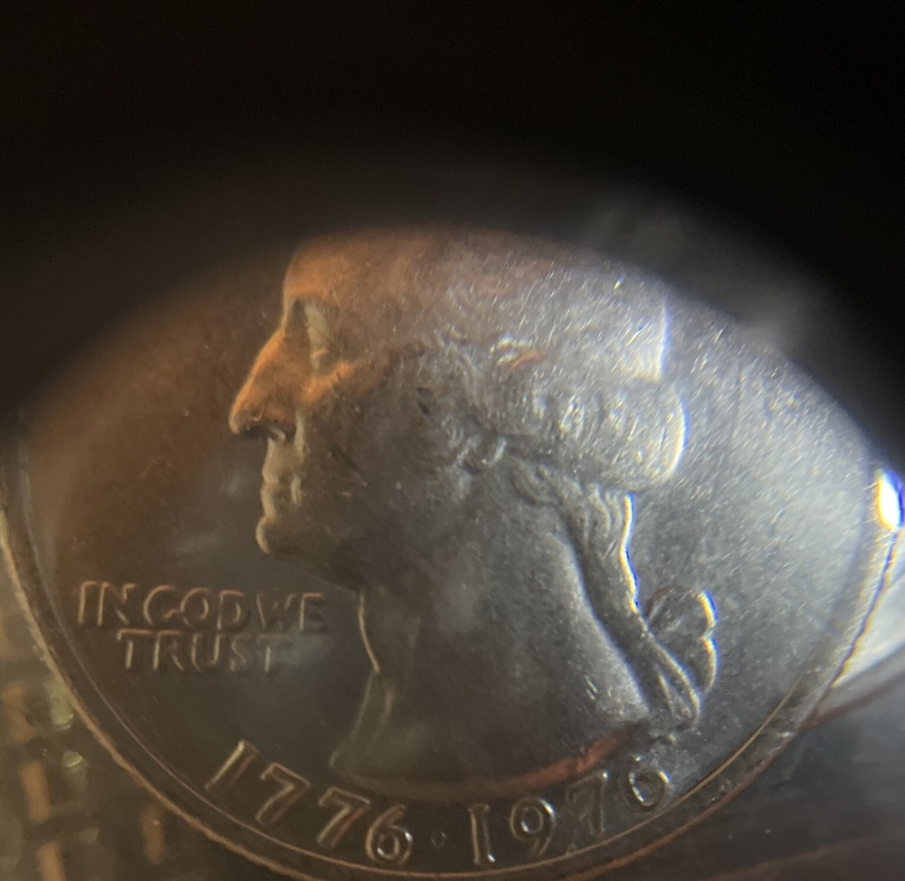 1976 DDR-Bicentennial Quarter-ERROR-Doubling On “DOLLAR”