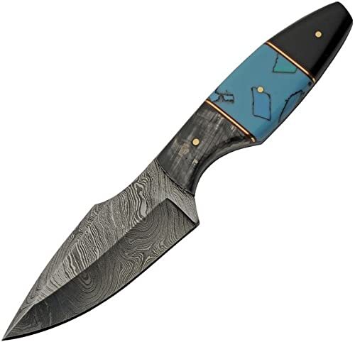 New Damascus Hunter Fixed Blade Knife DM1294TR