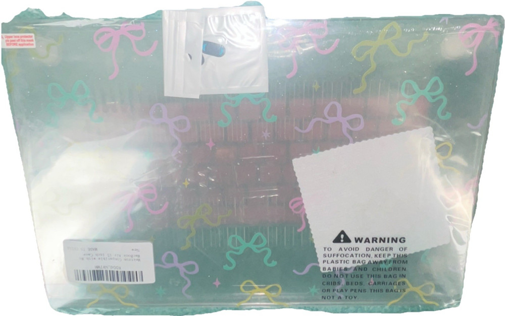 Pink Laptop Keyboard Protector Cover with Decorative Pattern