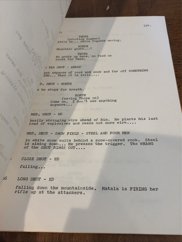 Vintage Movie Script “Himalayan Assignment” Unproduced Film Screenplay