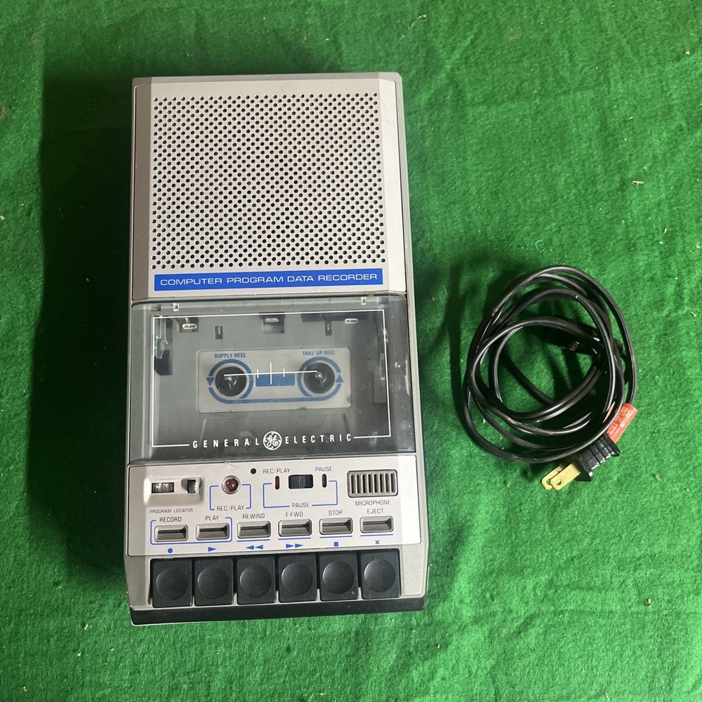 GE 3-5158B Vintage  Computer Program Data Recorder Cassette Player    Tested @6B