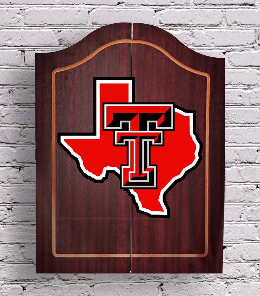 Texas Tech Personalized Complete Dart Board Cabinet