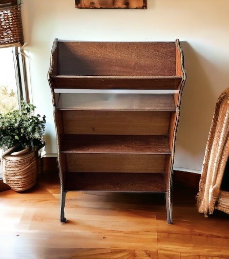 Antique Petite Bookcase on Casters