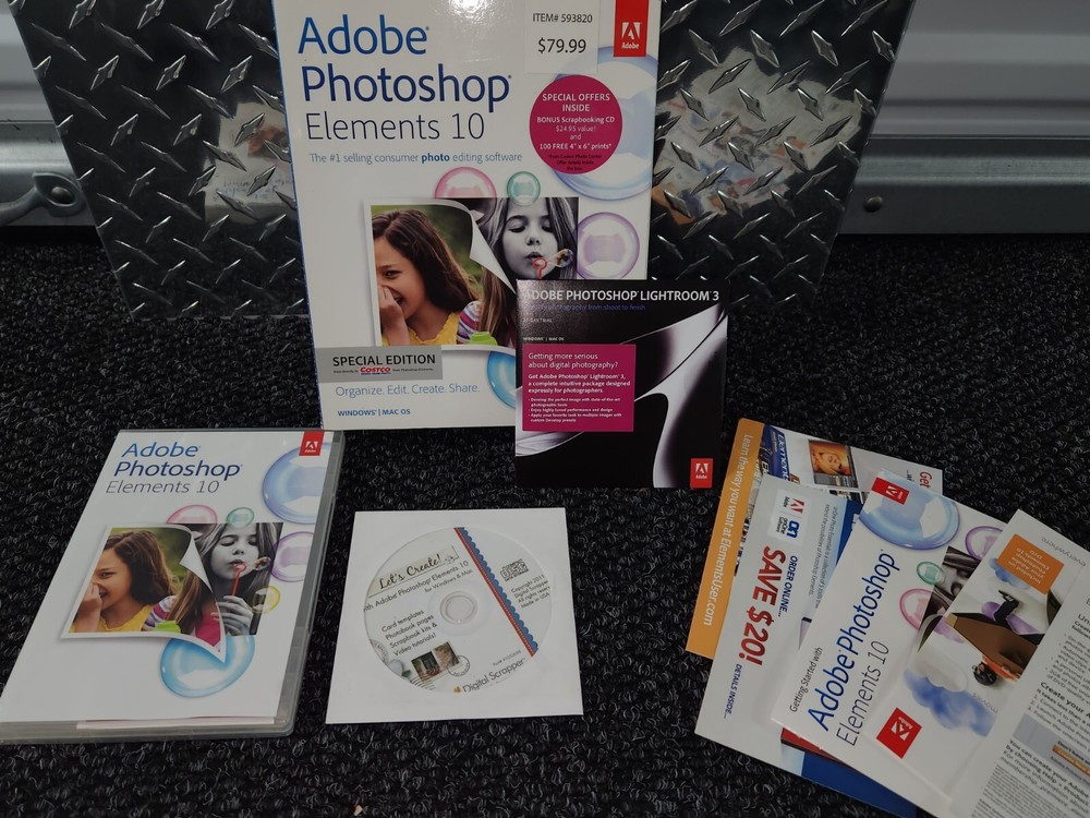 Adobe Photoshop Elements 10 & Premiere Elements 10 PC / MAC READ!!