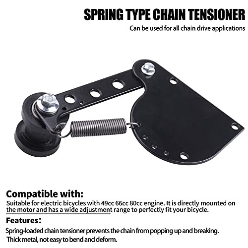 Spring Loaded Chain Tensioner fit for 49cc 66cc 80cc Engine Motorized black