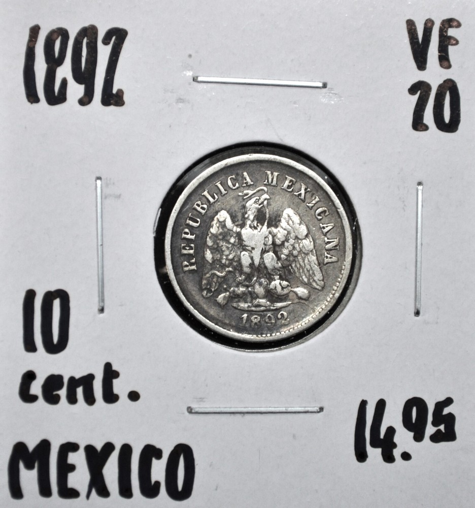 1892 Mexico 10 Centavos