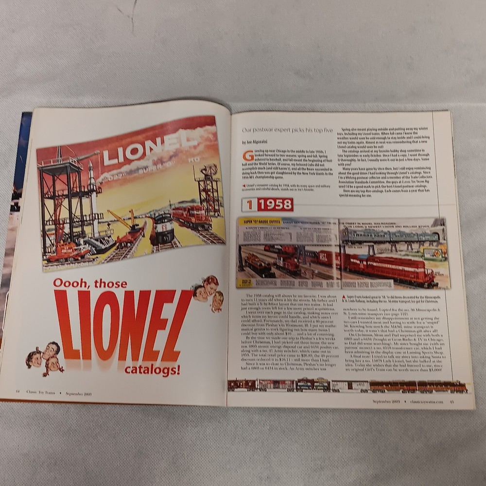 Classic Toy Trains Magazine September 2003