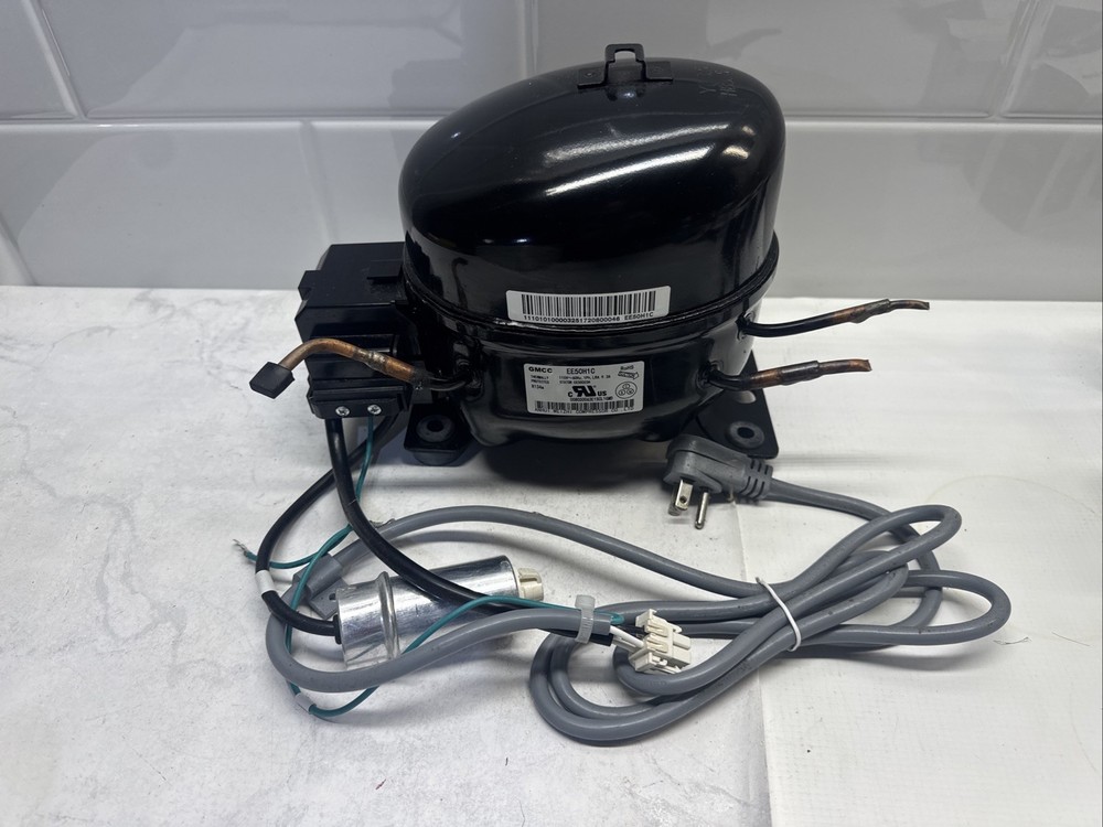 GE Refrigerator Compressor P#EE50H1C Complete With Harness, Capacitor And Start