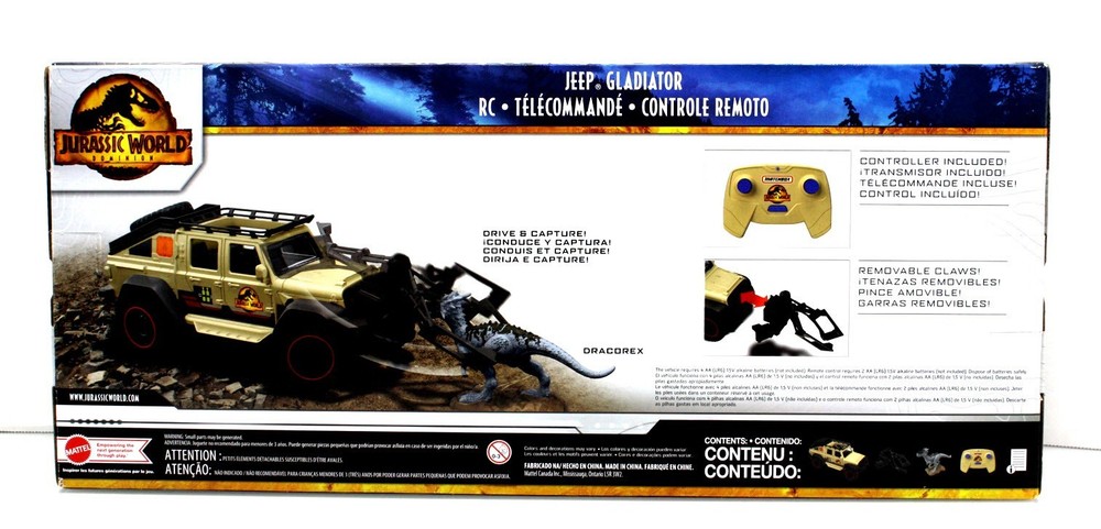 Jurassic World RC Jeep GLADIATOR Full Function Control + Dinosaur & Claw 🌟NEW🌟