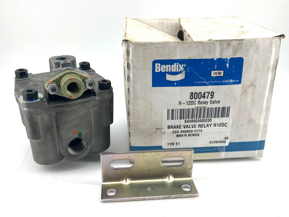 NEW Bendix 800479 R 12 Dc Air Brake Relay Valve