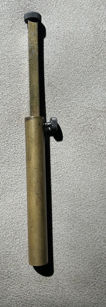 Vtg Brass BlackPowder Muzzleloading Shooting Adjustable Measure & Booklet