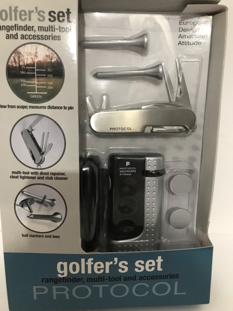 Protocol Golfers Multi Tool Set Rangefinder And Accessories Golfing golf tech