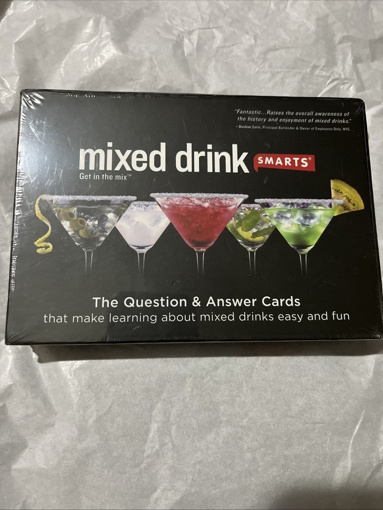 Mixed Drink Question &answer Cards-New In Original Pkg