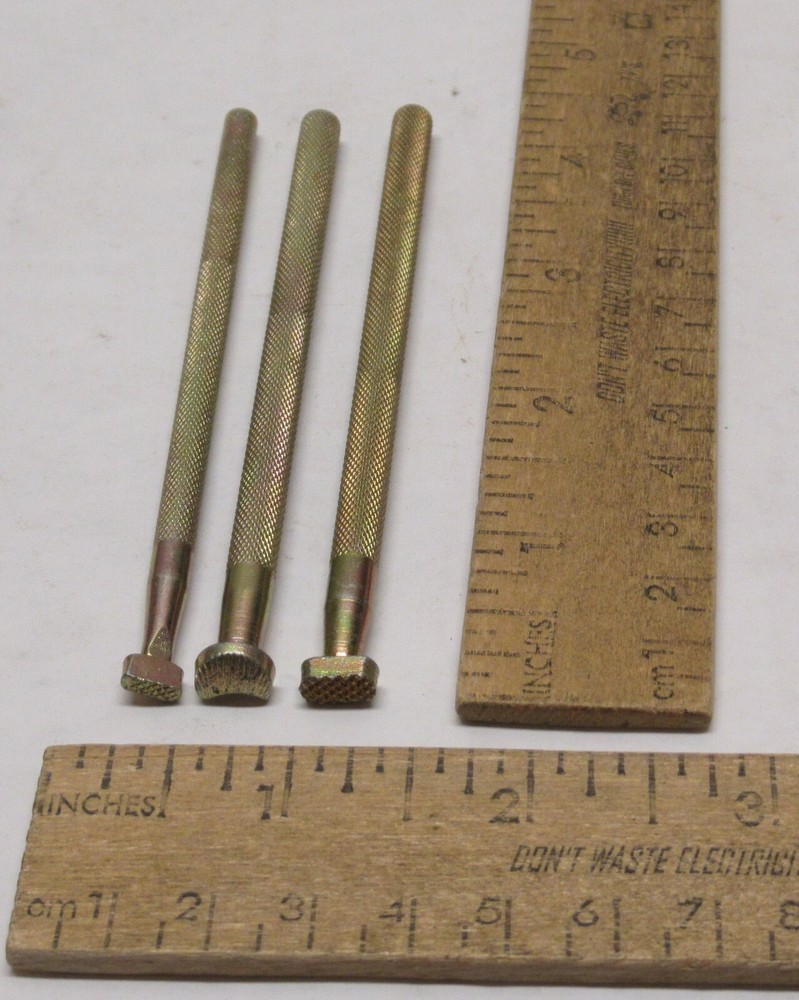 3 LEATHER STAMPING TOOLS - As Is / unmarked