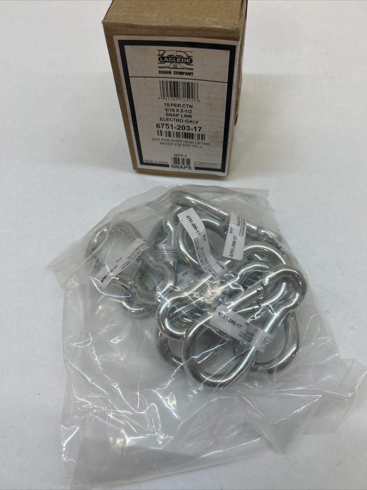 6751-203-17 5/16" Electro Galvanized Snap Link (10 Pack)