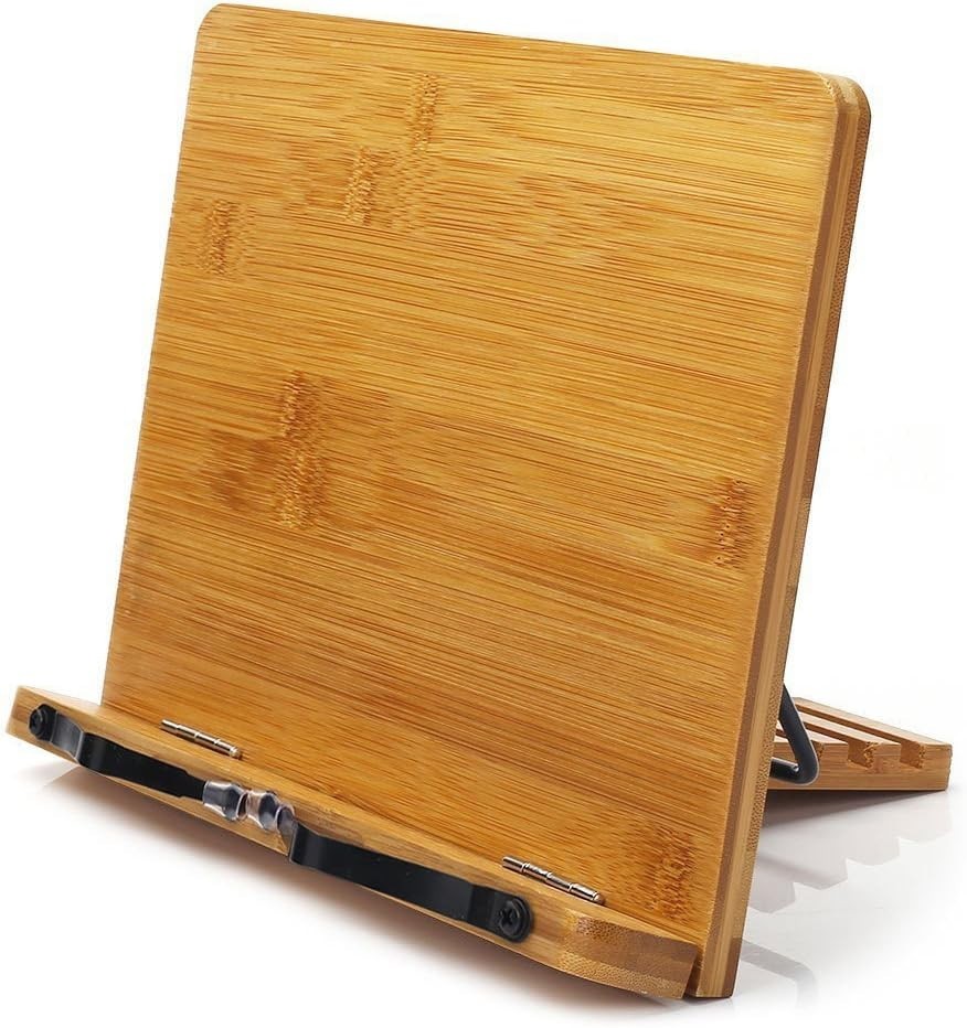 Multi-Angle Bamboo Book Stand - Lightweight & Eco-Friendly Reader’s Delight