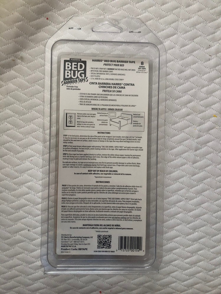 Bed Bug Barrier Tape one pack (8 barrier strips)
