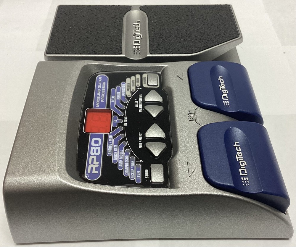 DigiTech RP80 Multi Effects Pedal Modeling Guitar Processor w/ Power Supply Box