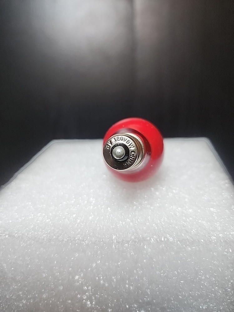 Red, Flame-style Silicone-dipped Light Bulb (E12)
