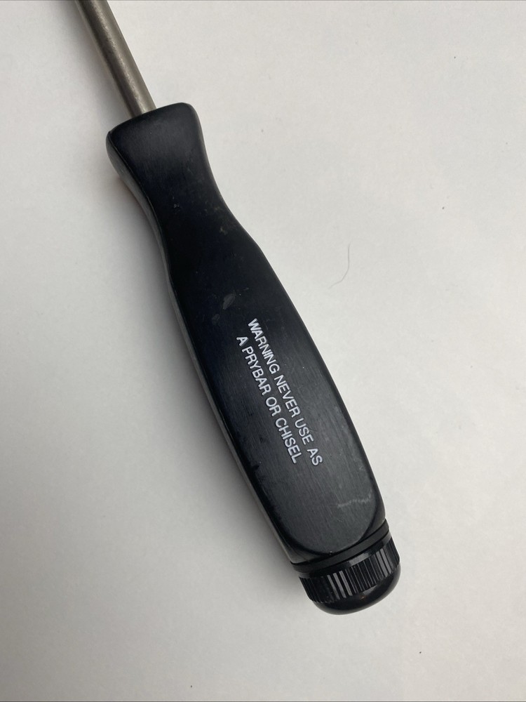 Snap-on 12” SSDM80B Interchangeable Magnetic Bit Driver Black Handle, 5 Bits