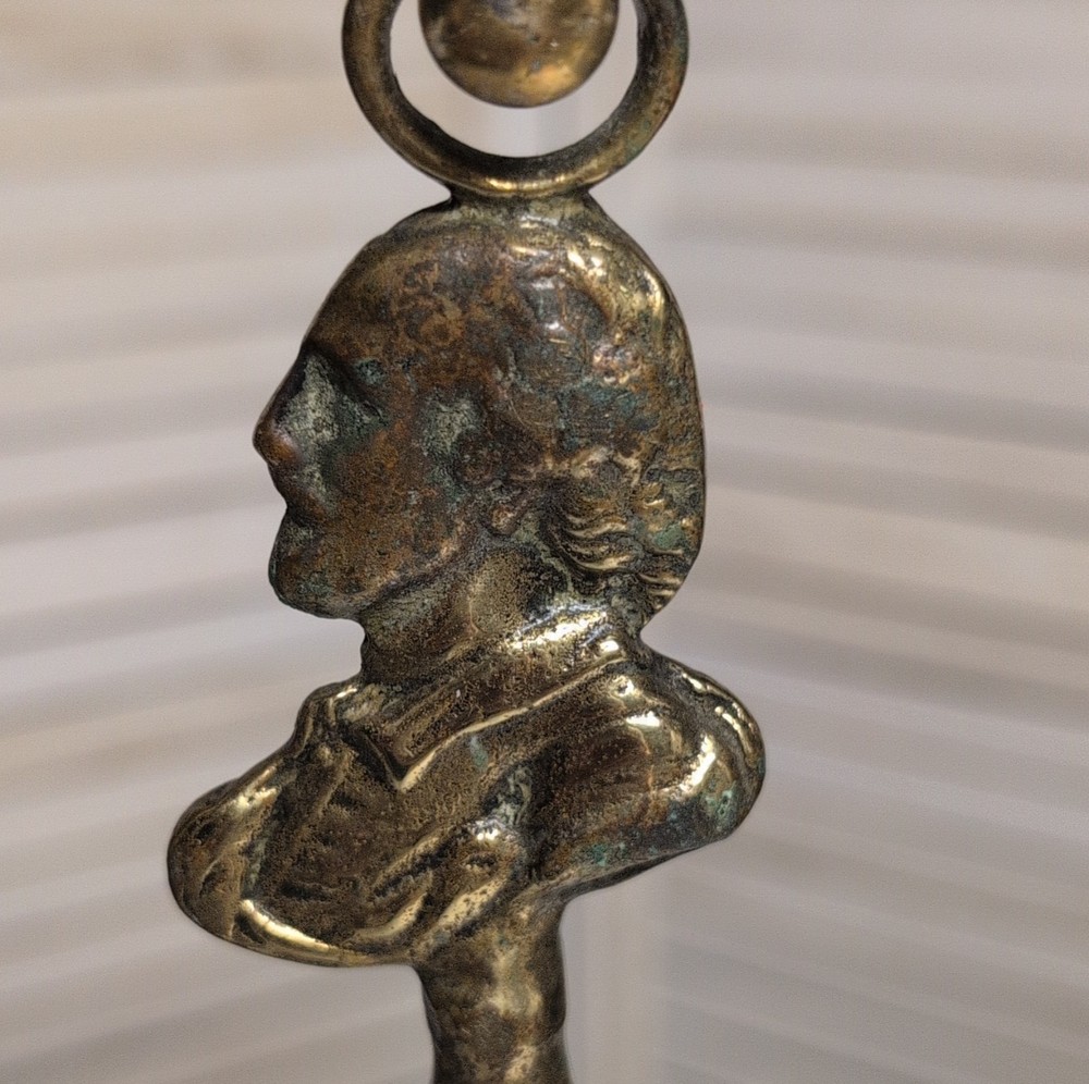 Neoclassical-style brass fireplace tools 1940-70's