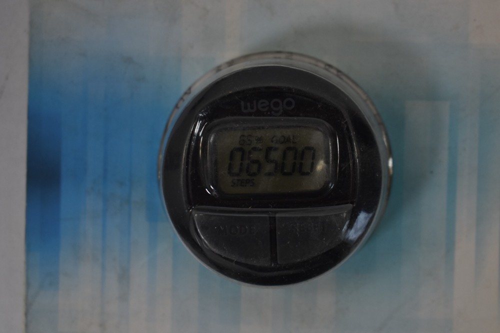 We Go Pedometer Step & Distance Use 2 Function Device Replacement Black 1049