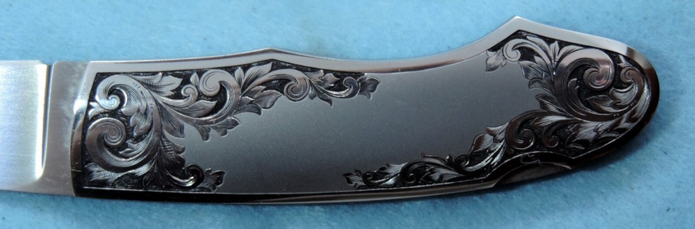 Fred Carter Custom Lock Blade w/ Scroll Engraving Original