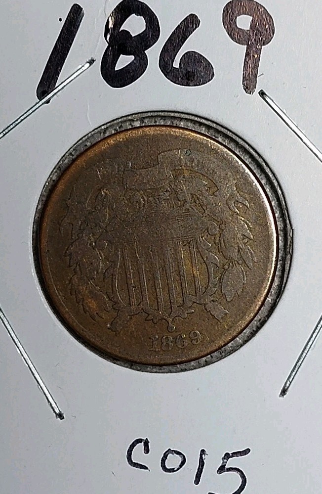 1869 US Two Cent Piece / Type Set Coin #C015 / 2  Cents