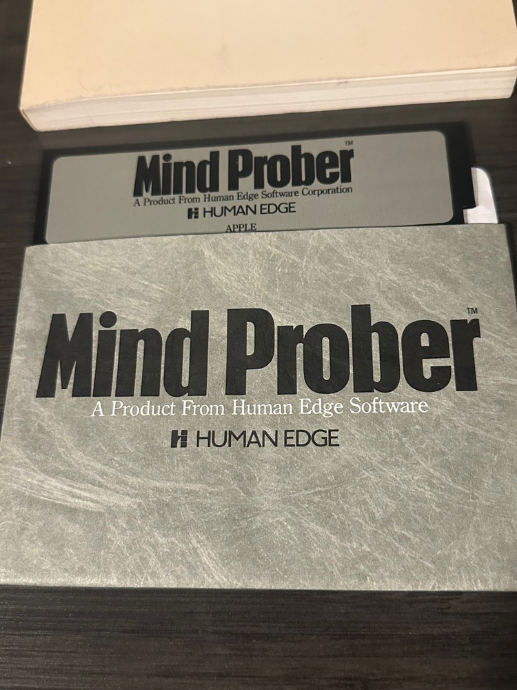 Mind Prober psychology analysis Apple II plus IIe 2 computer software with book