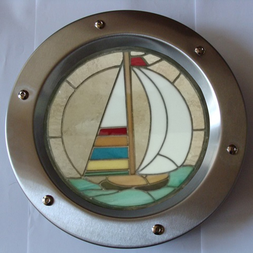 PORTHOLE BULL'S EYE FOR DOORS phi 350 mm