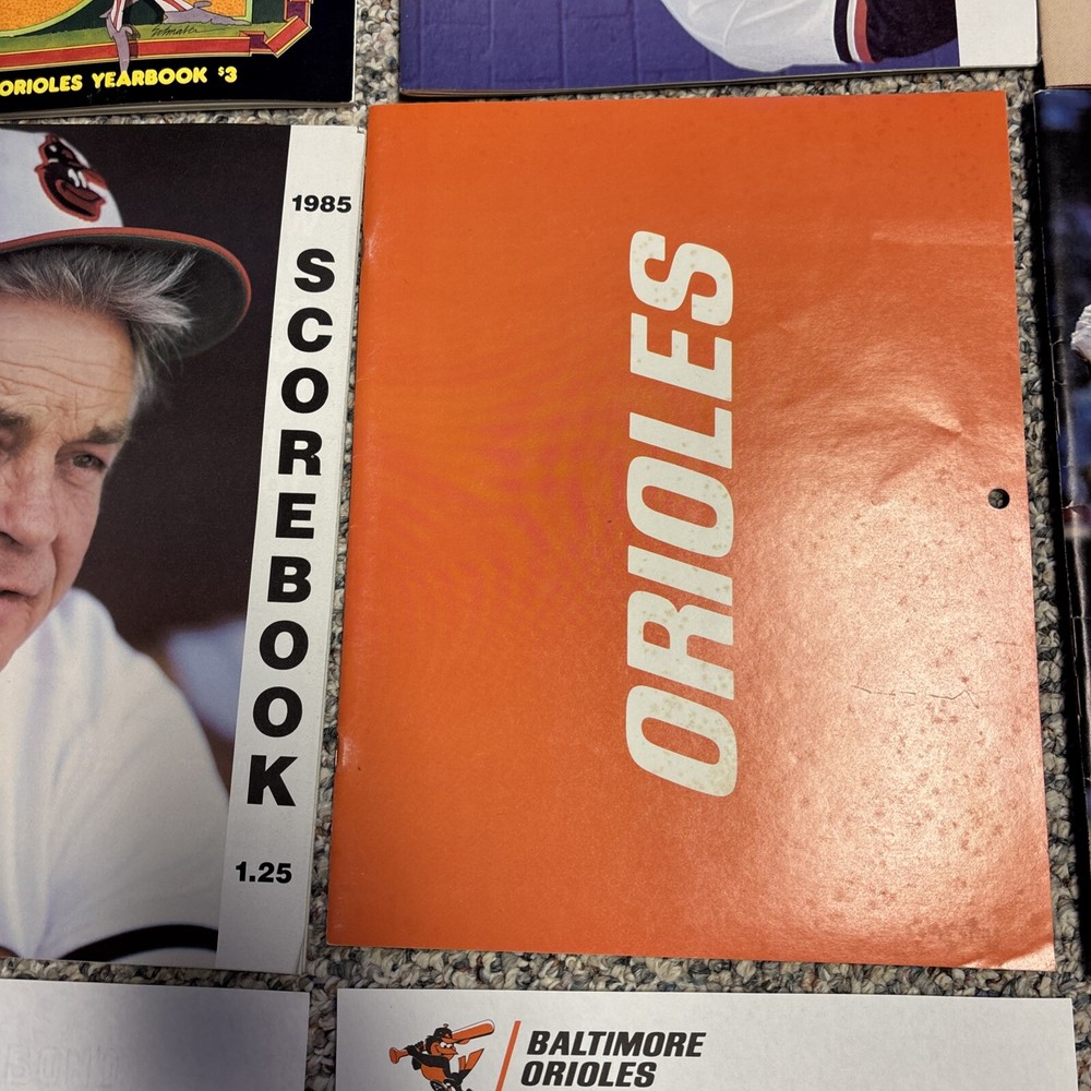 baltimore orioles 1979-1986 Program & Yearbook Lot