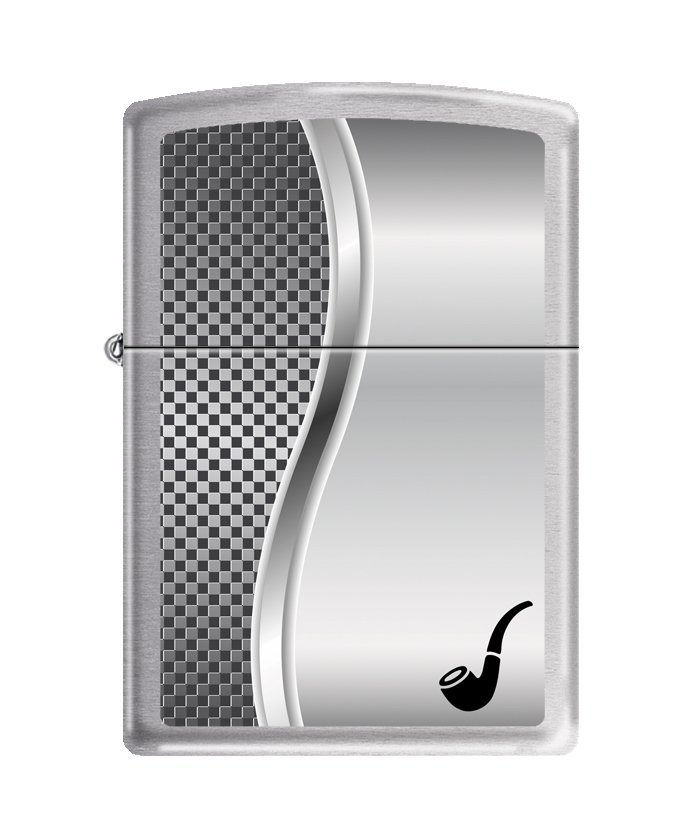 Zippo 8862, Pipe Lighter, Brushed Chrome Finish Lighter