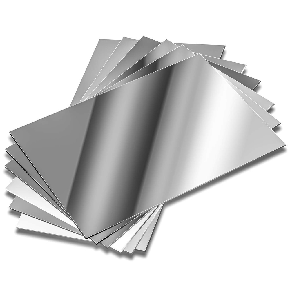 12 Pack Plastic Mirrors Decor Flexible Mirror Sheets Self Adhesive Mirror Til...