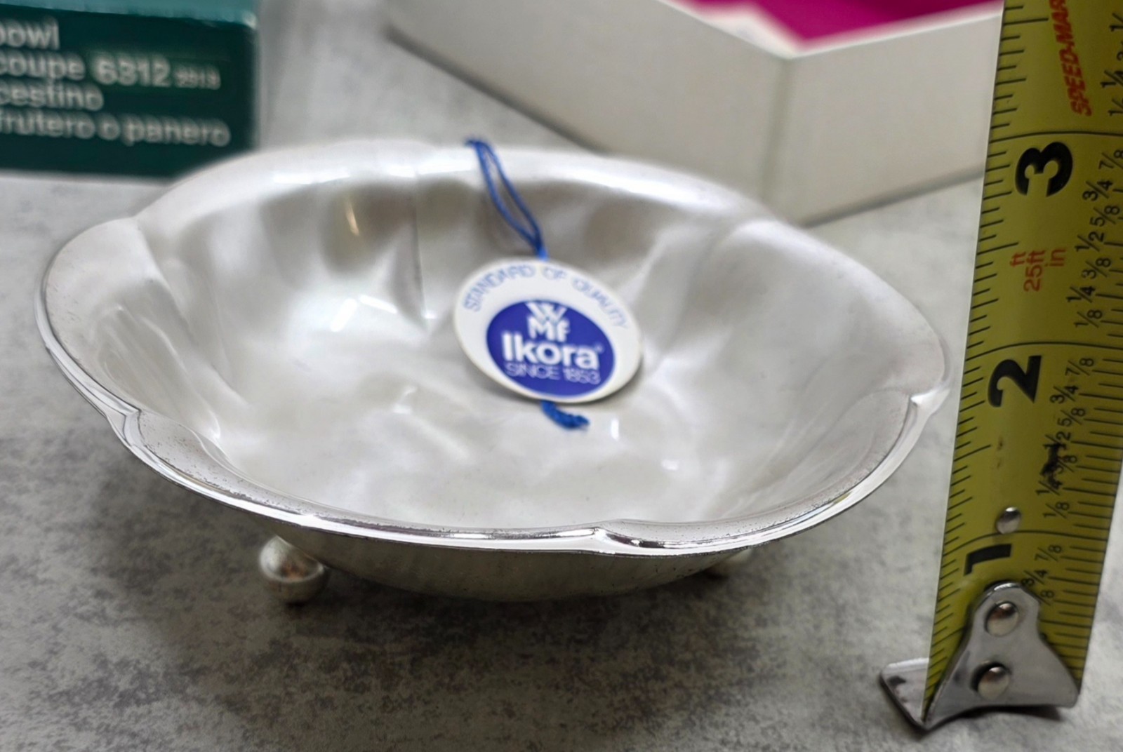 WMF Ikora Silver Plated Dish German Candy Dish Trinket Tray Serving Bowl NOS