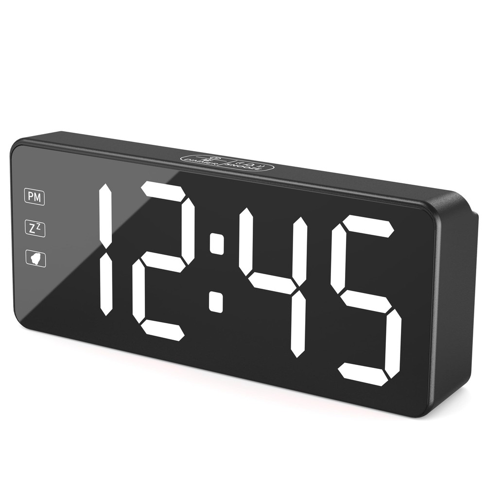 Bedside Clock with Oversized Buttons, 2.4'' LED Digits Display, 24H Memory & ...