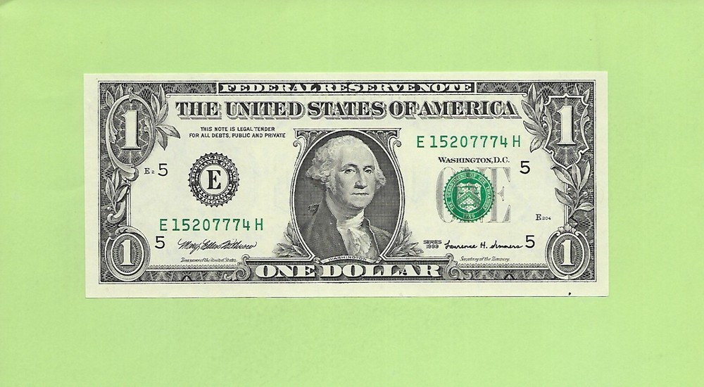 1999 ..UNCIRC $1  E 1520 7774 H  .... 1999 $1  E-H      NICE NOTE        FRN